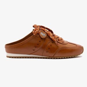 Larroudé Brown Leather Stella Sneaker Mules NWOT